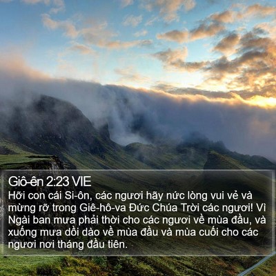 Giô-ên 2:23 VIE Bible Verse Image