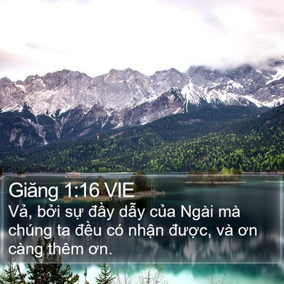Giăng 1:16 VIE Bible Verse Image