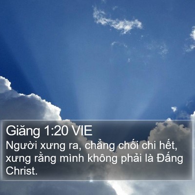 Giăng 1:20 VIE Bible Verse Image