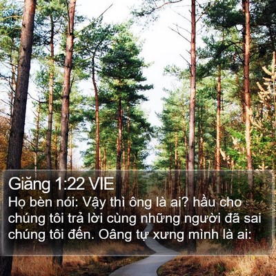 Giăng 1:22 VIE Bible Verse Image