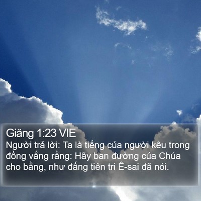 Giăng 1:23 VIE Bible Verse Image