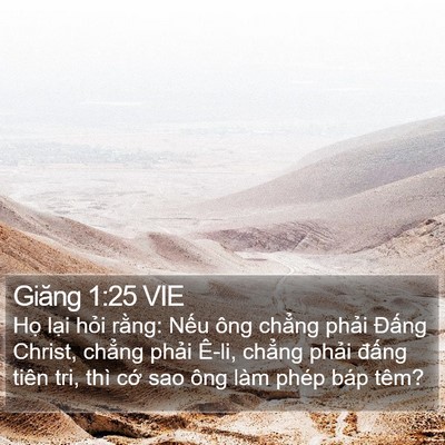 Giăng 1:25 VIE Bible Verse Image