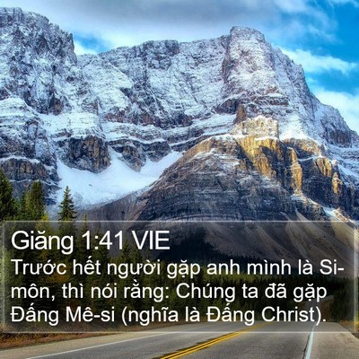 Giăng 1:41 VIE Bible Verse Image