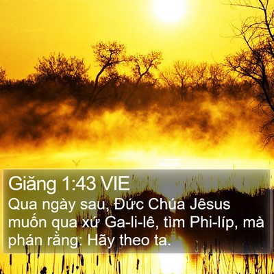 Giăng 1:43 VIE Bible Verse Image