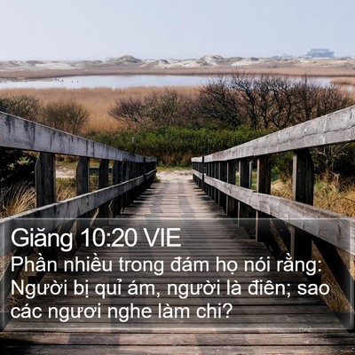Giăng 10:20 VIE Bible Verse Image