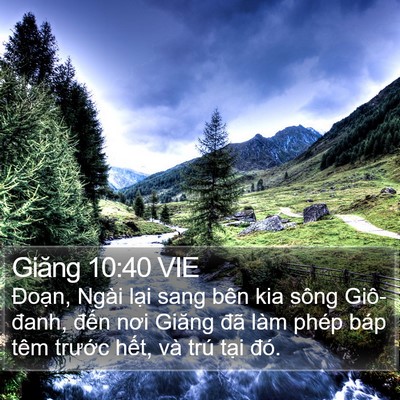 Giăng 10:40 VIE Bible Verse Image