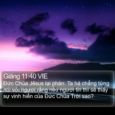 Giăng 11:40 VIE Bible Verse Image