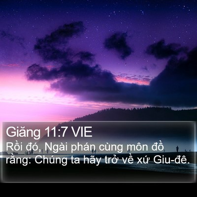 Giăng 11:7 VIE Bible Verse Image