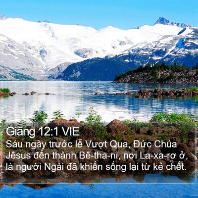 Giăng 12:1 VIE Bible Verse Image