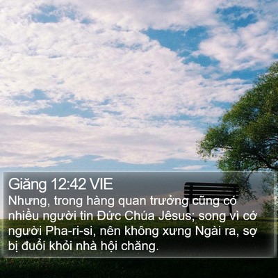 Giăng 12:42 VIE Bible Verse Image