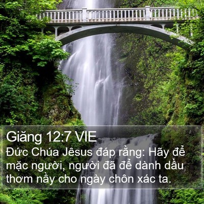 Giăng 12:7 VIE Bible Verse Image