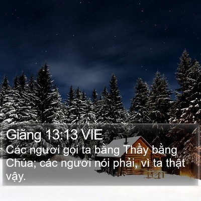 Giăng 13:13 VIE Bible Verse Image