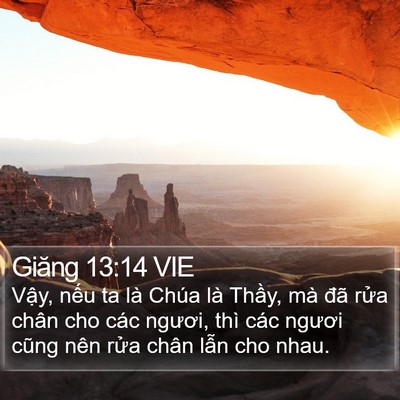 Giăng 13:14 VIE Bible Verse Image