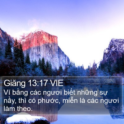 Giăng 13:17 VIE Bible Verse Image