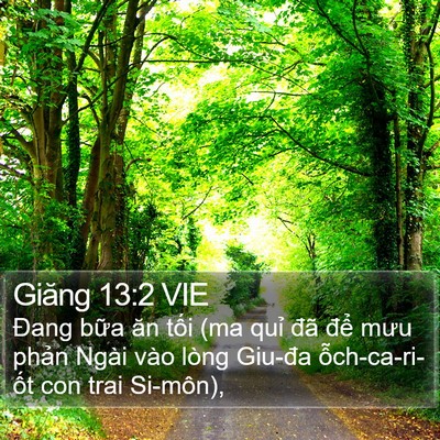 Giăng 13:2 VIE Bible Verse Image