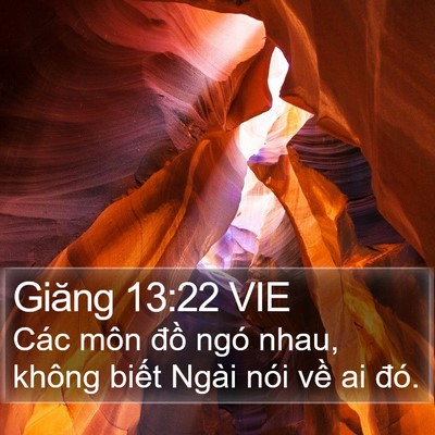 Giăng 13:22 VIE Bible Verse Image