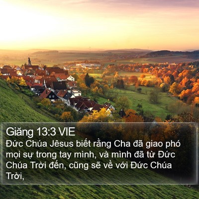 Giăng 13:3 VIE Bible Verse Image