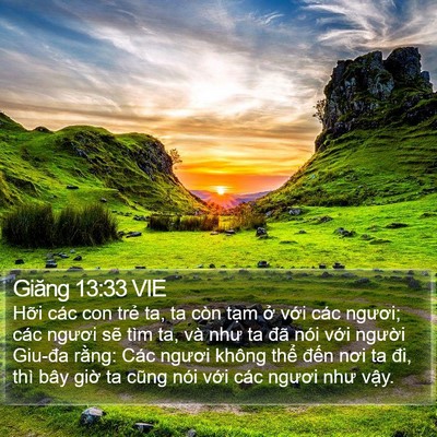 Giăng 13:33 VIE Bible Verse Image