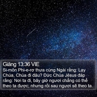 Giăng 13:36 VIE Bible Verse Image