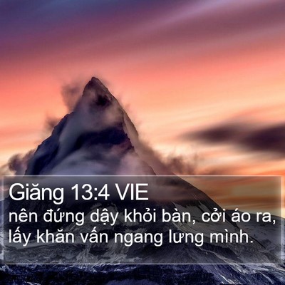 Giăng 13:4 VIE Bible Verse Image