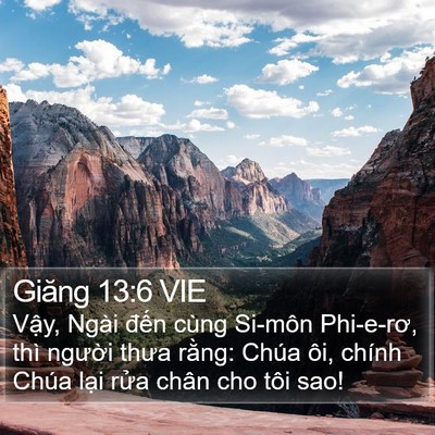 Giăng 13:6 VIE Bible Verse Image