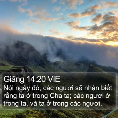 Giăng 14:20 VIE Bible Verse Image