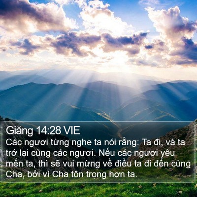 Giăng 14:28 VIE Bible Verse Image
