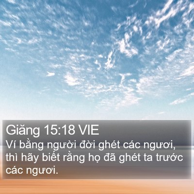 Giăng 15:18 VIE Bible Verse Image