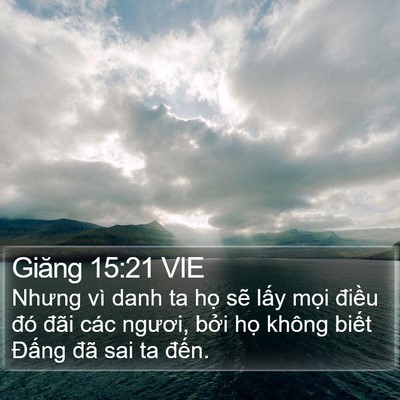 Giăng 15:21 VIE Bible Verse Image