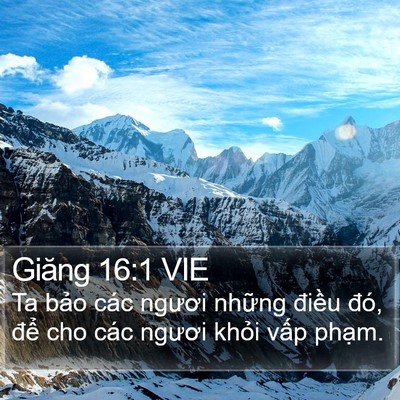 Giăng 16:1 VIE Bible Verse Image