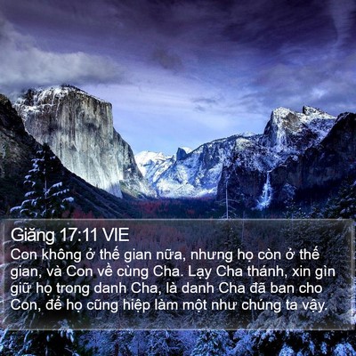 Giăng 17:11 VIE Bible Verse Image