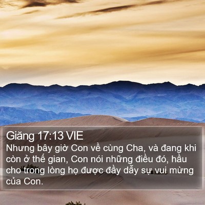 Giăng 17:13 VIE Bible Verse Image
