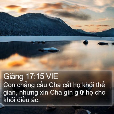 Giăng 17:15 VIE Bible Verse Image
