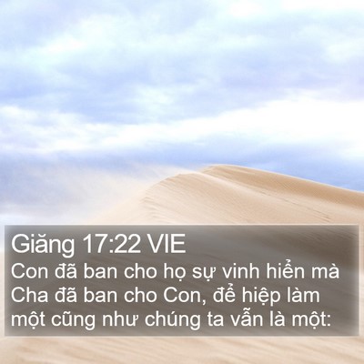 Giăng 17:22 VIE Bible Verse Image