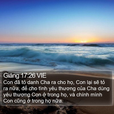 Giăng 17:26 VIE Bible Verse Image