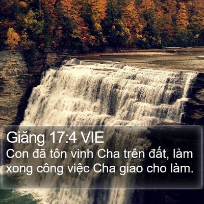 Giăng 17:4 VIE Bible Verse Image