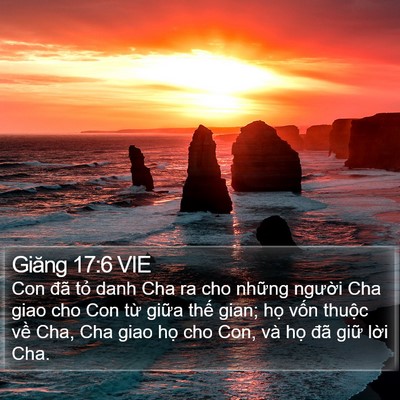 Giăng 17:6 VIE Bible Verse Image