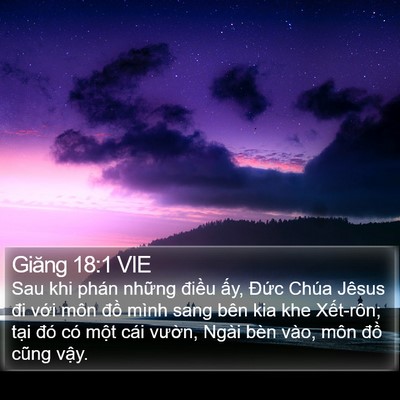Giăng 18:1 VIE Bible Verse Image