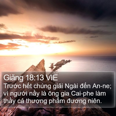 Giăng 18:13 VIE Bible Verse Image