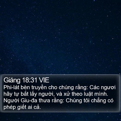 Giăng 18:31 VIE Bible Verse Image