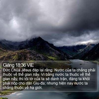 Giăng 18:36 VIE Bible Verse Image
