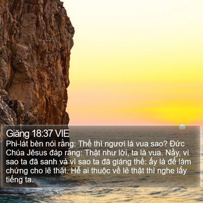Giăng 18:37 VIE Bible Verse Image
