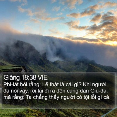 Giăng 18:38 VIE Bible Verse Image