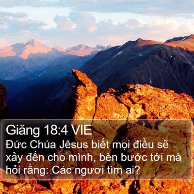 Giăng 18:4 VIE Bible Verse Image