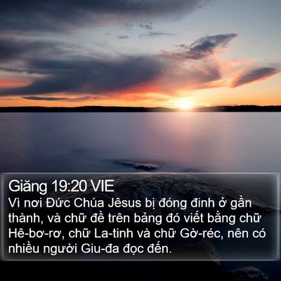 Giăng 19:20 VIE Bible Verse Image