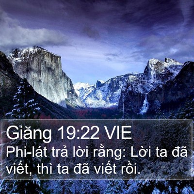 Giăng 19:22 VIE Bible Verse Image
