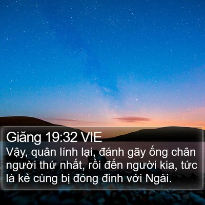 Giăng 19:32 VIE Bible Verse Image