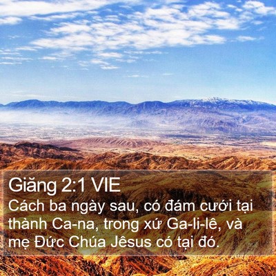 Giăng 2:1 VIE Bible Verse Image