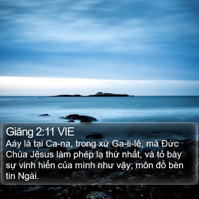 Giăng 2:11 VIE Bible Verse Image