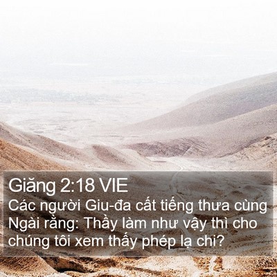 Giăng 2:18 VIE Bible Verse Image